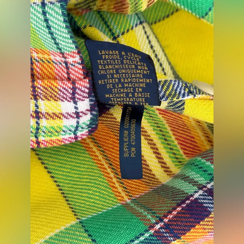 Polo Ralph Lauren Plaid Flannel Shirt / Size 8 - Picture 5 of 5
